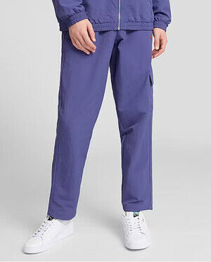 Puma Regular Fit Men's Size XL Blue Crystal Woven Mesh Lined Cargo Pants NWT